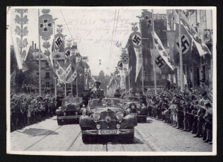 1941 'The Leader at the First Great German Reich Warmer Day Kassel 1939', Propaganda Postcard, Third Reich Nazi Germany