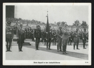 1937 'In the Appeal in the Luitpold-Arena', Propaganda Postcard, Third Reich Nazi Germany