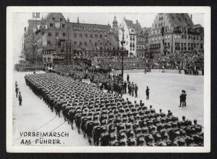 1933 'Gone March by the Guide', Propaganda Postcard, Third Reich Nazi Germany