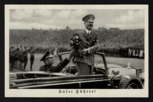 1938 'Adolf Hitler', Propaganda Postcard, Third Reich Nazi Germany