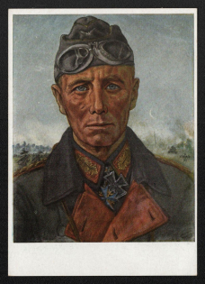 1941 'General Rommel Leader of a Tank Division', Propaganda Postcard, Third Reich Nazi Germany