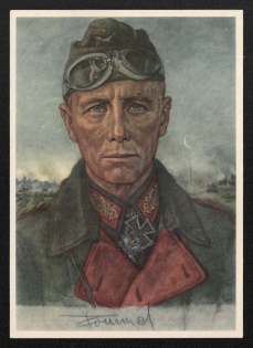 1940 'General Rommel Leader of a Tank Division', Propaganda Postcard, Third Reich Nazi Germany