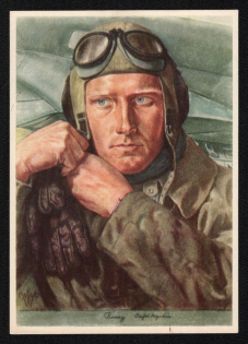 1940 'Reconnaissance Plane', Propaganda Postcard, Third Reich Nazi Germany