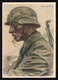 1940 'Mrad Detector of a Tank Pre-division', Propaganda Postcard, Third Reich Nazi Germany