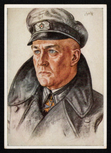 'A Regimental Commander', Propaganda Postcard, Third Reich Nazi Germany
