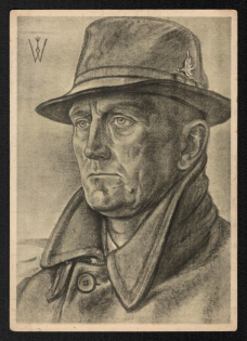 'Dr. Neumann, Pre Stampers of the Memelsdeutsche', Propaganda Postcard, Third Reich Nazi Germany