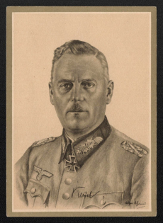 'The Leader and His Generals of the Army', Propaganda Postcard, Third Reich Nazi Germany