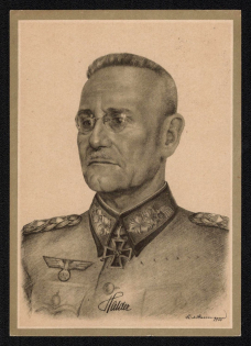 1942 'The Leader and His Generals of the Army', Propaganda Postcard, Third Reich Nazi Germany