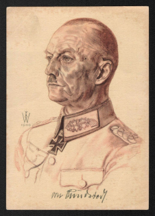 1940 'General Field Marshal V. Rundstedt', Propaganda Postcard, Third Reich Nazi Germany