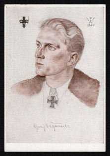 'Count Kagenedi. One of our Most Successful Fighter Pilots', Propaganda Postcard, Third Reich Nazi Germany
