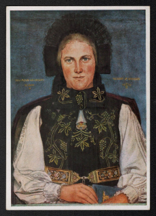 'Transylvanian Farmer's Wife', Propaganda Postcard, Third Reich Nazi Germany