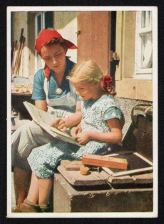 'Reich Labour Service for Female Soldiers', Propaganda Postcard, Third Reich Nazi Germany