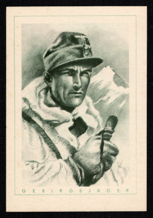 'Mountains', Propaganda Postcard, Third Reich Nazi Germany