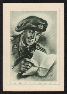 1943 'Panzer Man', Propaganda Postcard, Third Reich Nazi Germany