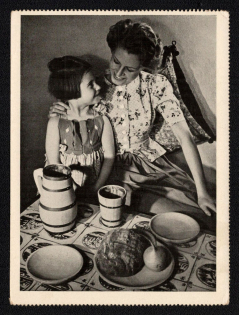 'Mother in Luck', Propaganda Postcard, Third Reich Nazi Germany