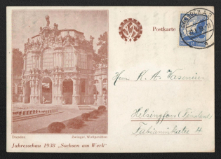 1939 'Annual Show 1938 Saxony at Work', Propaganda Postcard, Third Reich Nazi Germany