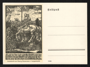 'Cfs Rett the Lord and Also a Servant', Propaganda Postcard, Third Reich Nazi Germany