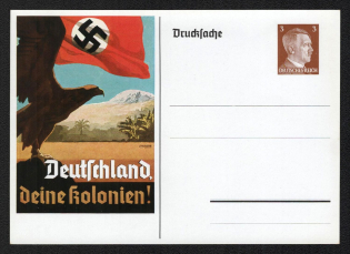 'Germany Your Colonies!', Propaganda Postcard, Third Reich Nazi Germany
