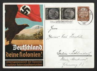 1939 'Germany Your Colonies!', Propaganda Postcard, Third Reich Nazi Germany