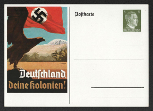 'Germany Your Colonies!', Propaganda Postcard, Third Reich Nazi Germany