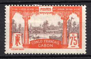 1910 75c Gabon, French Colonies (Sc. 45, CV $130)