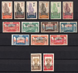 1924-31 Gabon, French Colonies (Sc. 85 - 89, 92, 95, 97, 99, 101, 103 - 106, 109, CV $20)