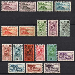 1932-33 Gabon, French Colonies (Sc. 124 - 129, 132 - 141, 145, 147, CV $130)