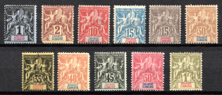 1897-1907 Grande Comore, French Colonies (Sc. 1 - 2, 6 - 8, 12 - 16, 19, Signed, CV $270)