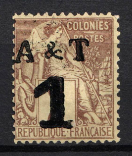 1888 1c on 2c Annam and Tonkin, French Colonies (Sc. 1, Signed, CV $50)