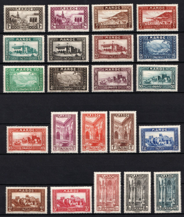 1933-34 Morocco, French Protectorate (Sc. 124 - 139, 141, 143 - 147, CV $100)