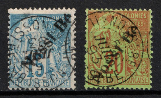 1893 Nosy Be, French Colonies (Sc. 29, 30, Used, CV $110)