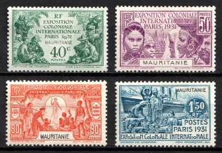 1931 Mauritania, French Colonies (Sc. 65 - 68, Full Set, CV $20, Signed)