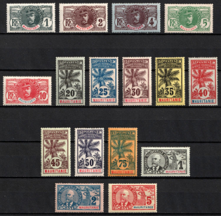 1906-07 Mauritania, French Colonies (Sc. 1 - 17, Full Set, CV $435)