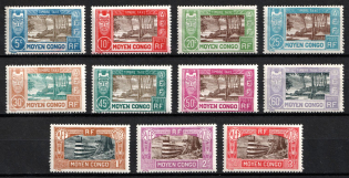 1930 Middle Congo, French Colonies (Sc. J12 - J22, Full Set, CV $75)