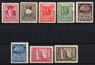 1929 Rhodes, Aegean Islands, Italian Colonies (Scott 15 - 18, 20 - 23, CV $390)