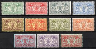 1911 New Hebrides, French Colonies (Sc. 11 - 21, Full Set, CV $60)