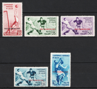 1934 Aegean Islands, Italian Colonies (Scott 31 - 35, Full Set, CV $1,025, MNH/MLH)