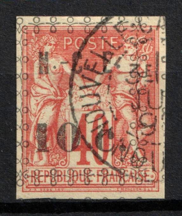 1891-92 10c on 40c New Caledonia, French Colonies (Sc. 11, Used, CV $40)