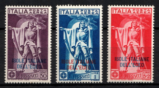 1930 Aegean Islands, Italian Colonies, Airmail (Scott C1 - C3, Full Set, CV $100, MNH)