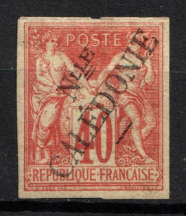 1892 40c New Caledonia, French Colonies (Sc. 18, CV $1,500)