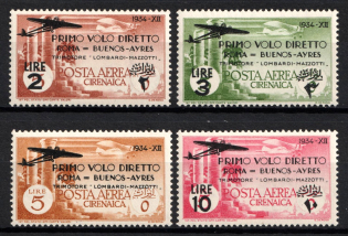 1934 Cyrenaica, Italian Colonies, Airmail (Scott C20 - C23, Full Set, CV $35, MNH)