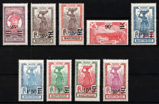 1924-27 Martinique, French Colonies (Sc. 120 - 128, Full Set, CV $45)