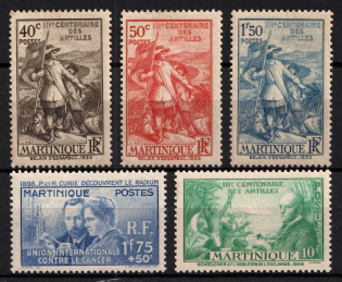 1935 Martinique, French Colonies (Sc. 173 - 176, 178, CV $40)