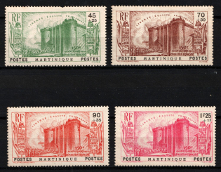 1939 Martinique, French Colonies, Semi-Postal Stamps (Sc. B3 - B6, CV $40)
