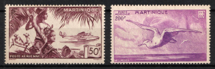 1947 Martinique, Overseas Departments of France, Airmail (Sc. 256, 258, CV $50)