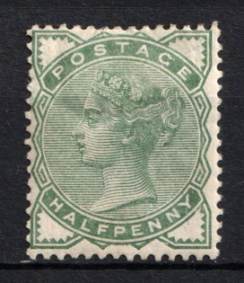 1880 0.5d Great Britain (SG 164, CV $80)