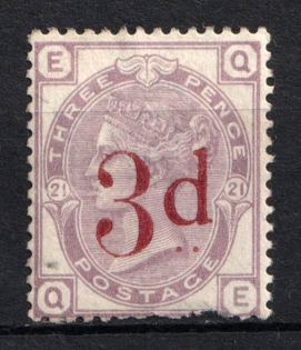 1883 3d on 3d Great Britain (SG 159, CV $630)