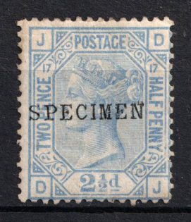 1880 2,5d Great Britain (SG 142, Specimen, CV $225)