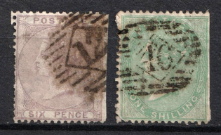 1856 Great Britain (SG 68, 72, Used, CV $660)