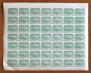 Turkestan Civil War Fantasy Issue Block Sheet 2 Kop (MNH)